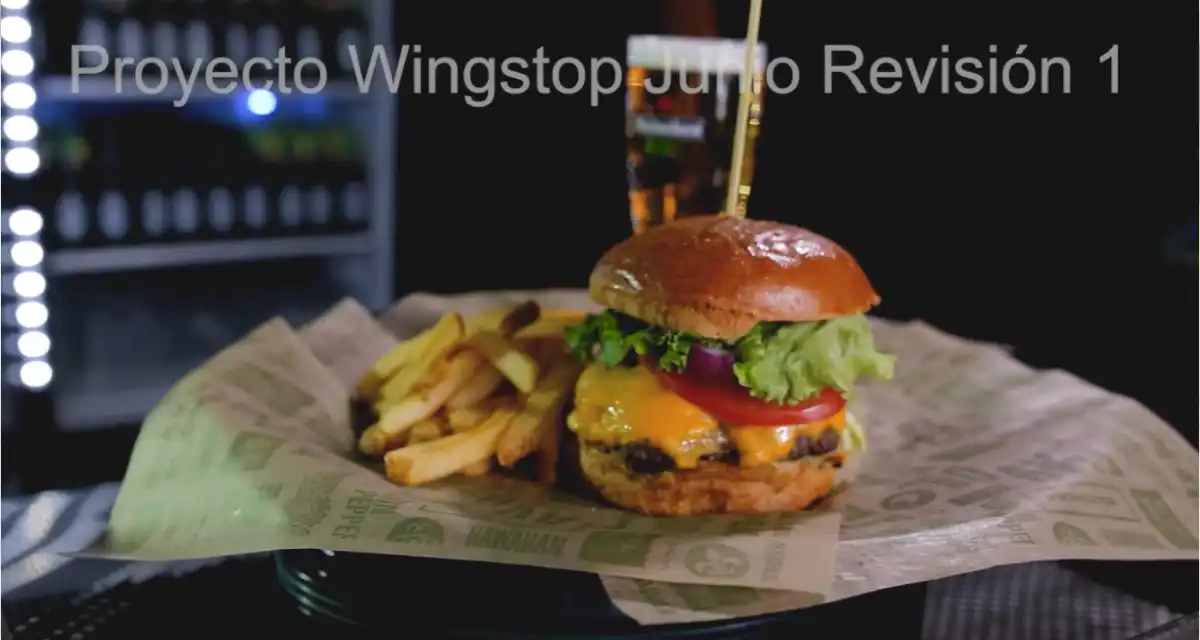 Fotograma del comercial de Wingstop producido por Mango Studio